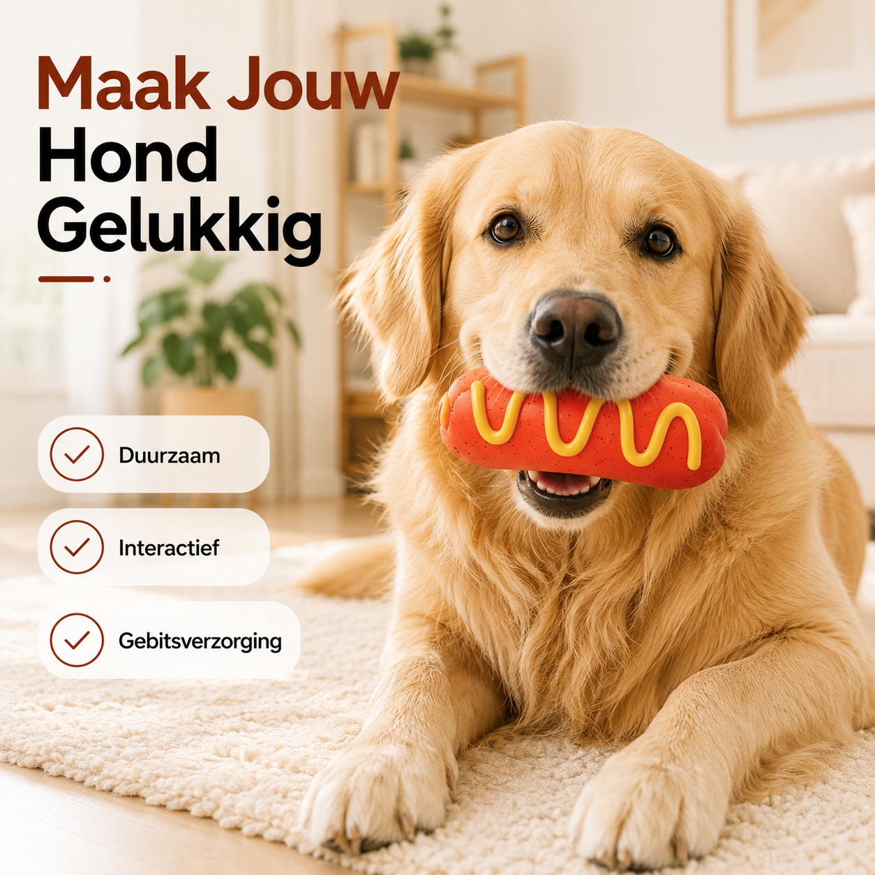 PawCare™ Hotdog Piepspeeltje