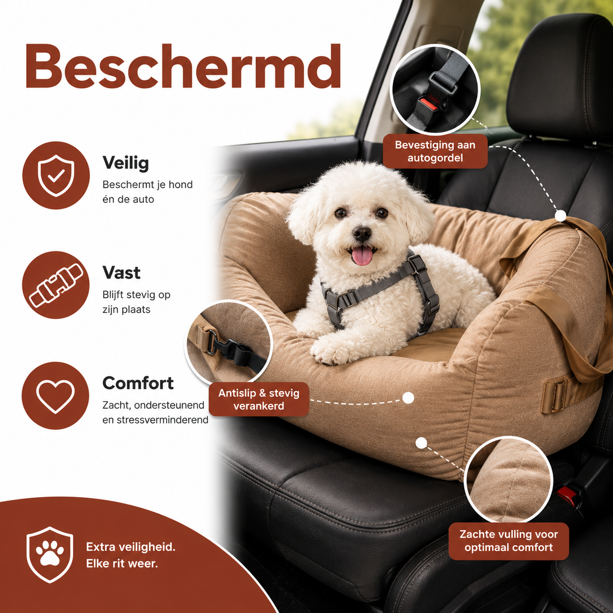 PawCare™ Honden Autostoel