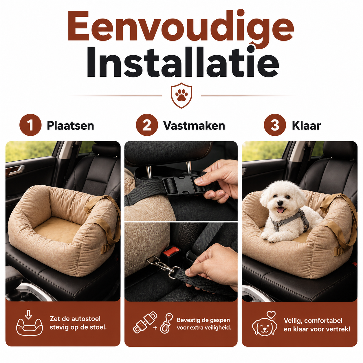 PawCare™ Honden Autostoel
