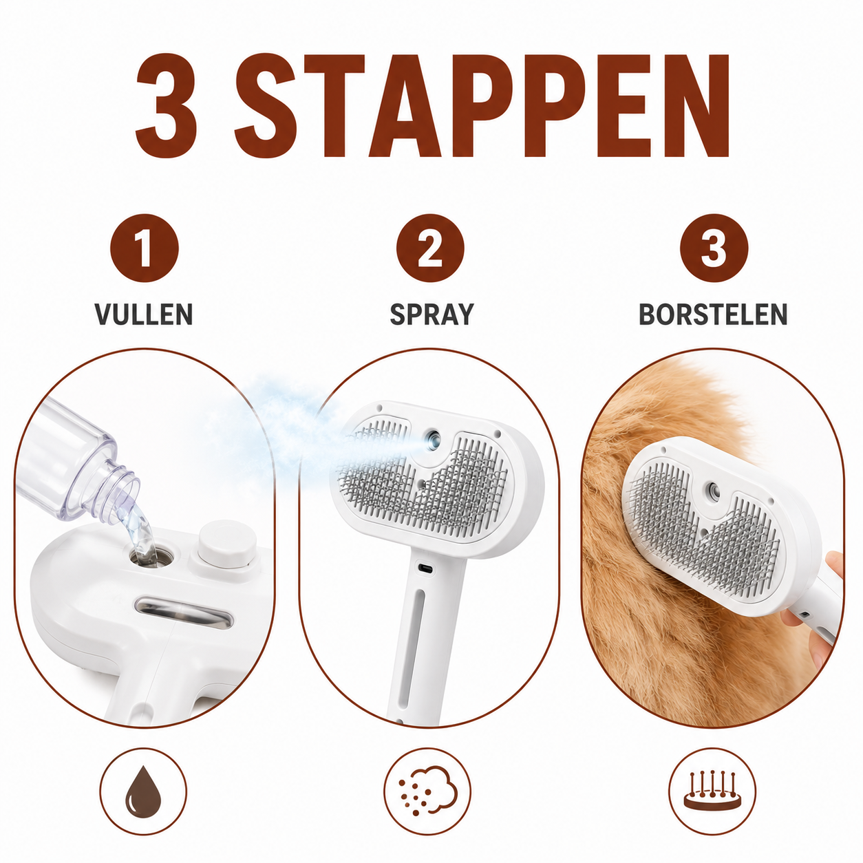 PawCare™ Stoomborstel voor Honden