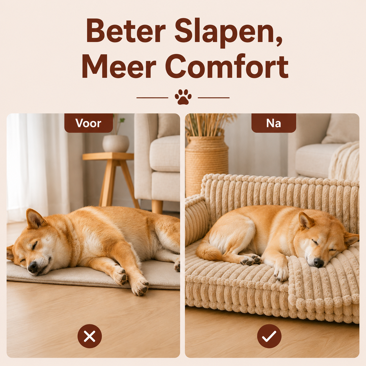 PawCare™ SleepEase Hondenbank