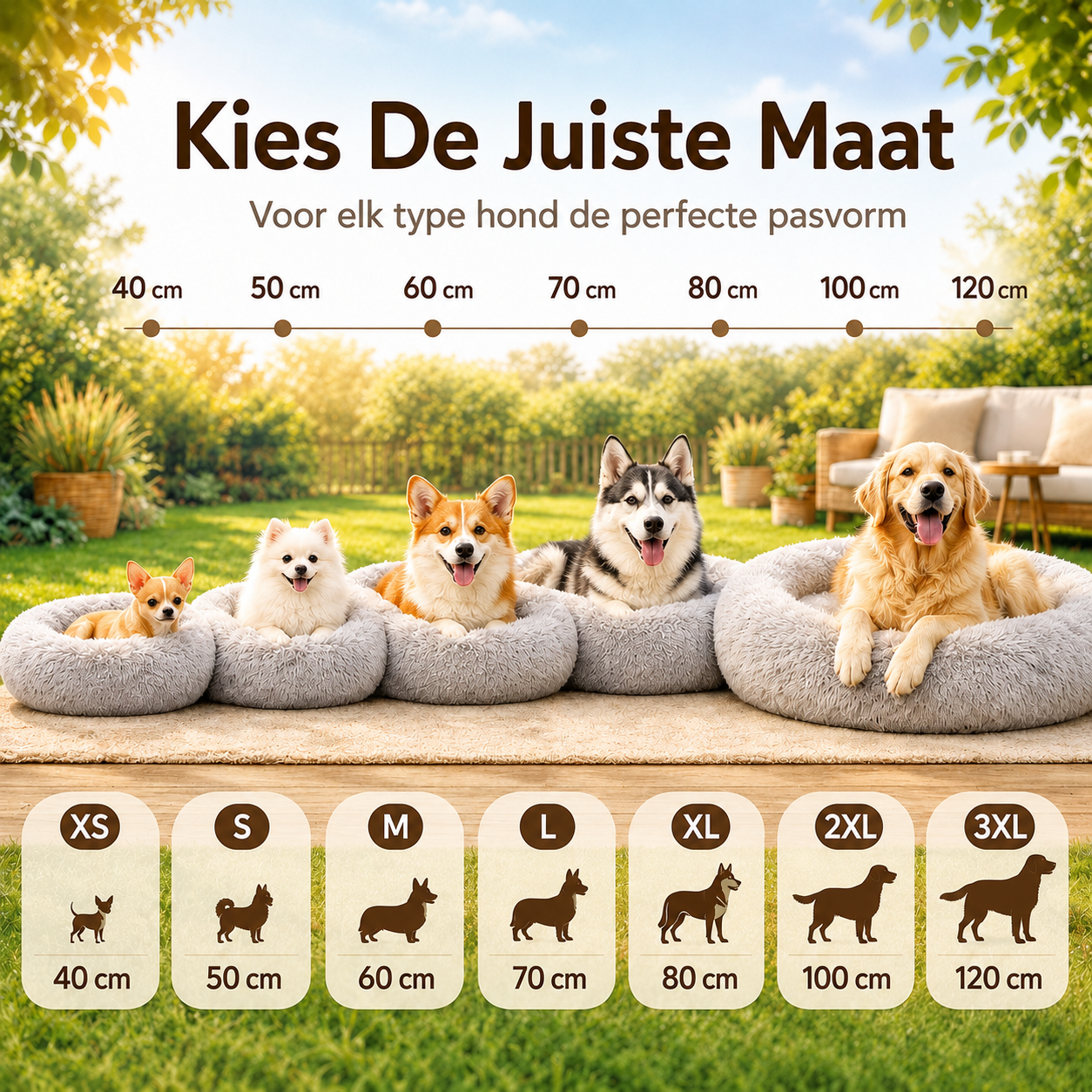 PawCare™ Calming Donut Hondenbed