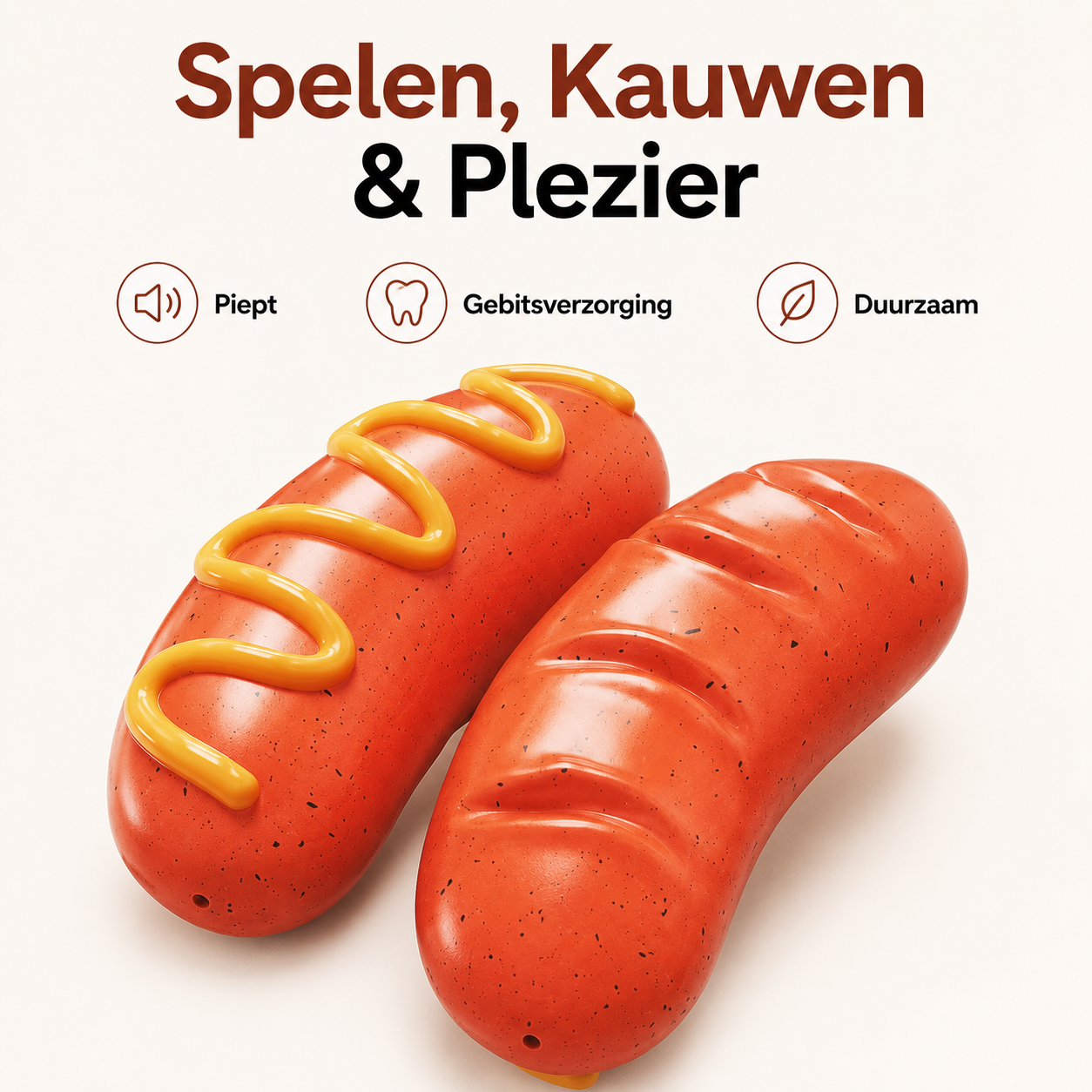 PawCare™ Hotdog Piepspeeltje
