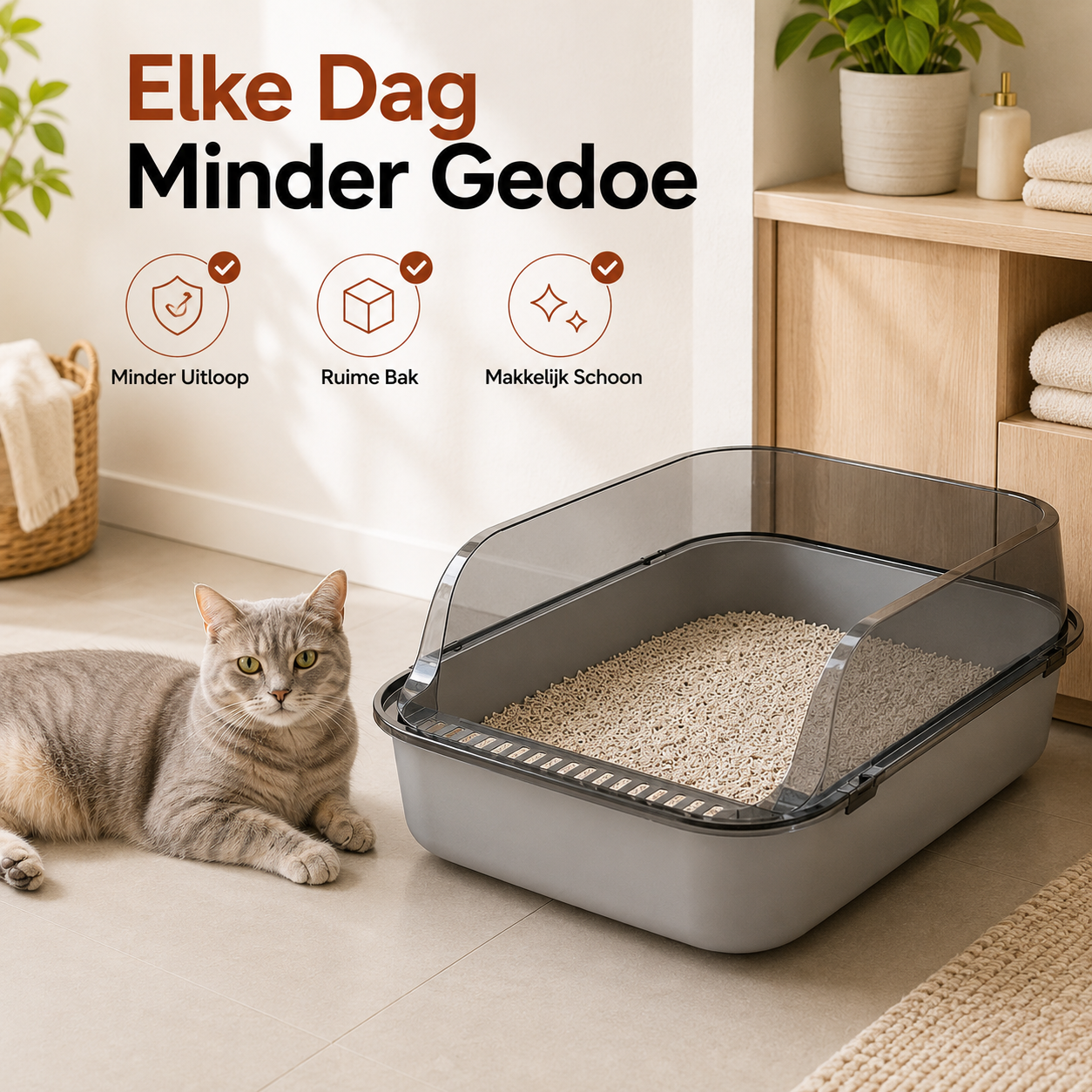 PawCare™ Kattenbak Semi-Open Pro