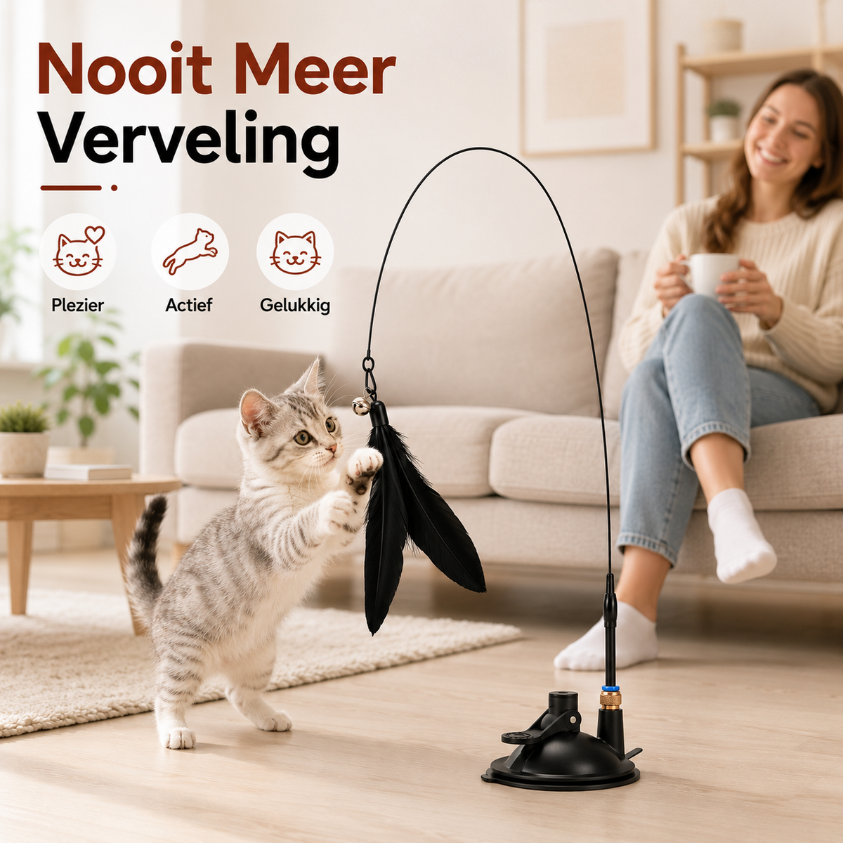PawCare™ Kattenhengel met Zuignap