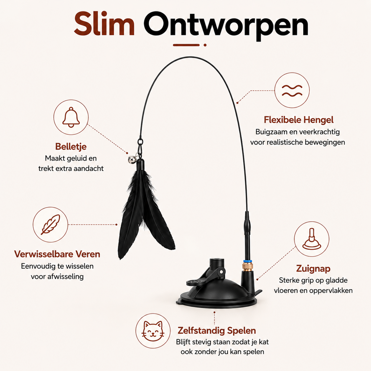 PawCare™ Kattenhengel met Zuignap