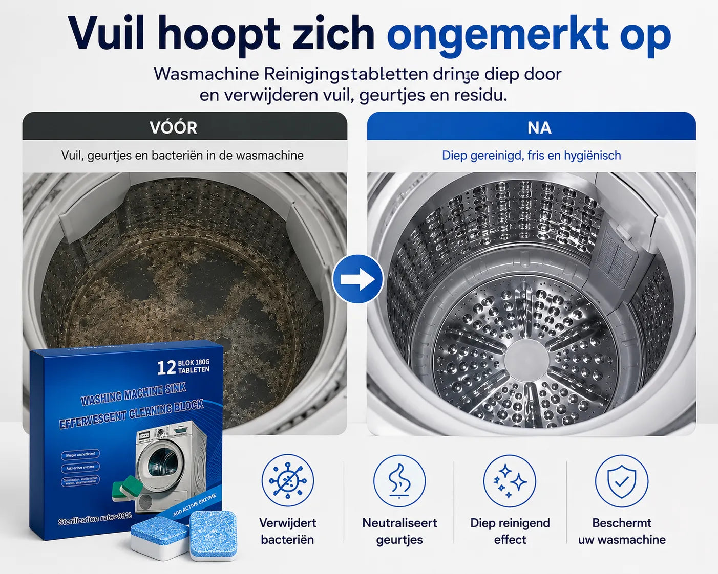 PawCare™ Wasmachine Reinigingstabletten
