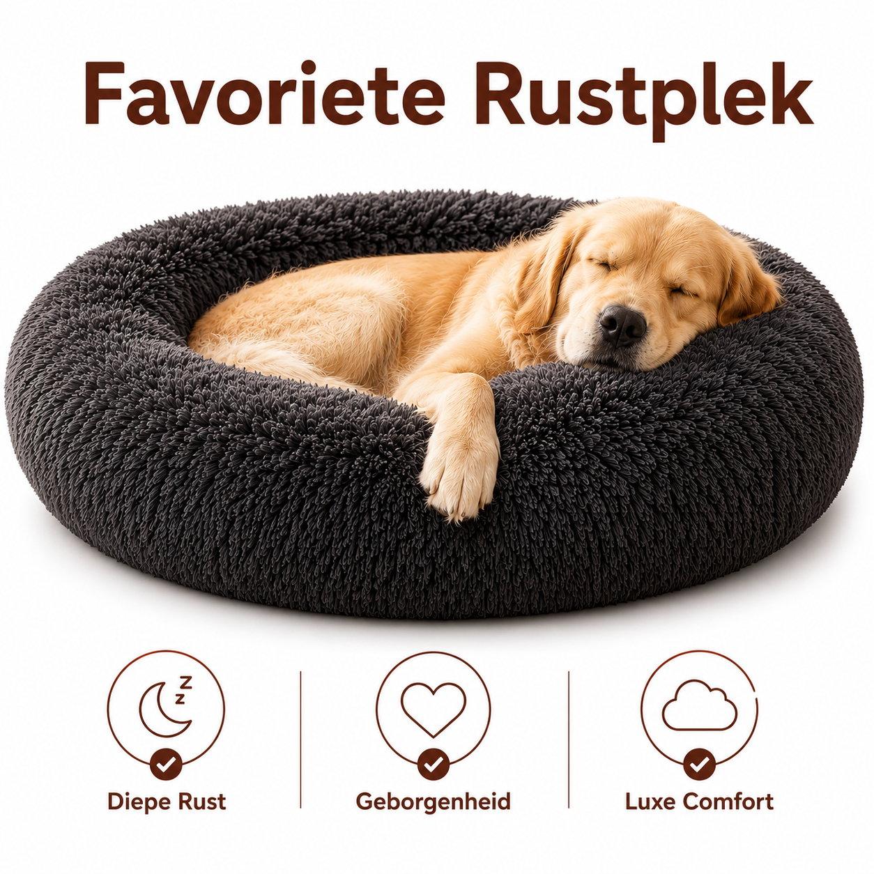 PawCare™ Calming Donut Hondenbed