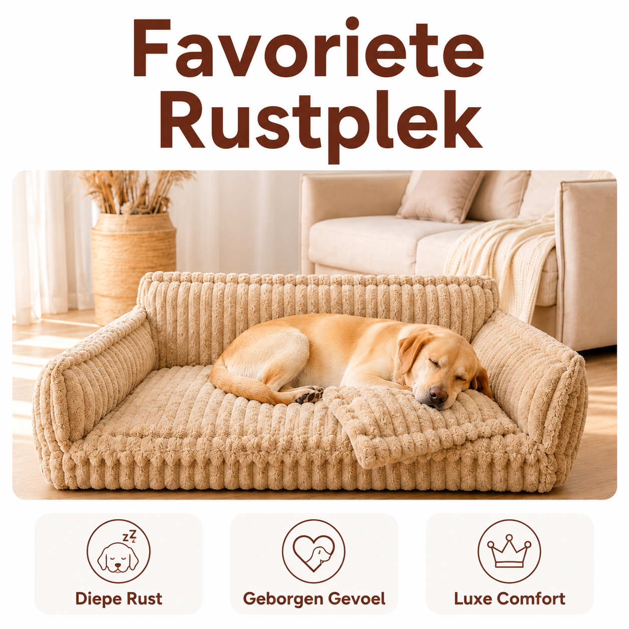 PawCare™ SleepEase Hondenbank